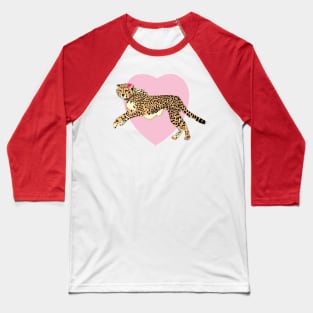 Cheetah Running Baseball T-Shirt
